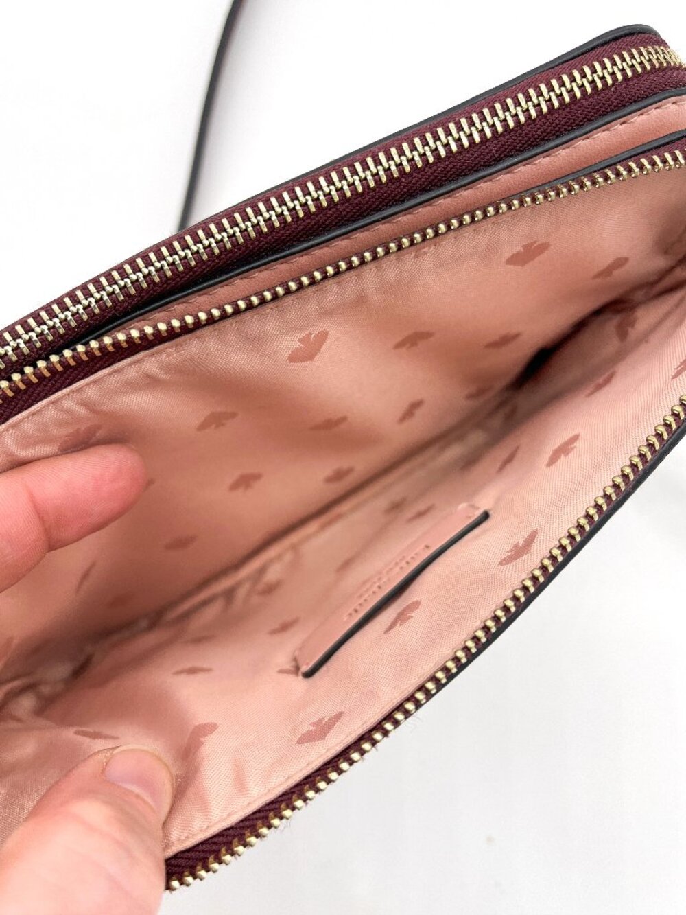 Kate Spade Dog Crossbody Bag Pink Burgundy Novelty Purse - Picture 7 of 11